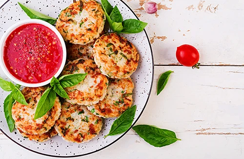 photo illustrative application palet & croquette végétal